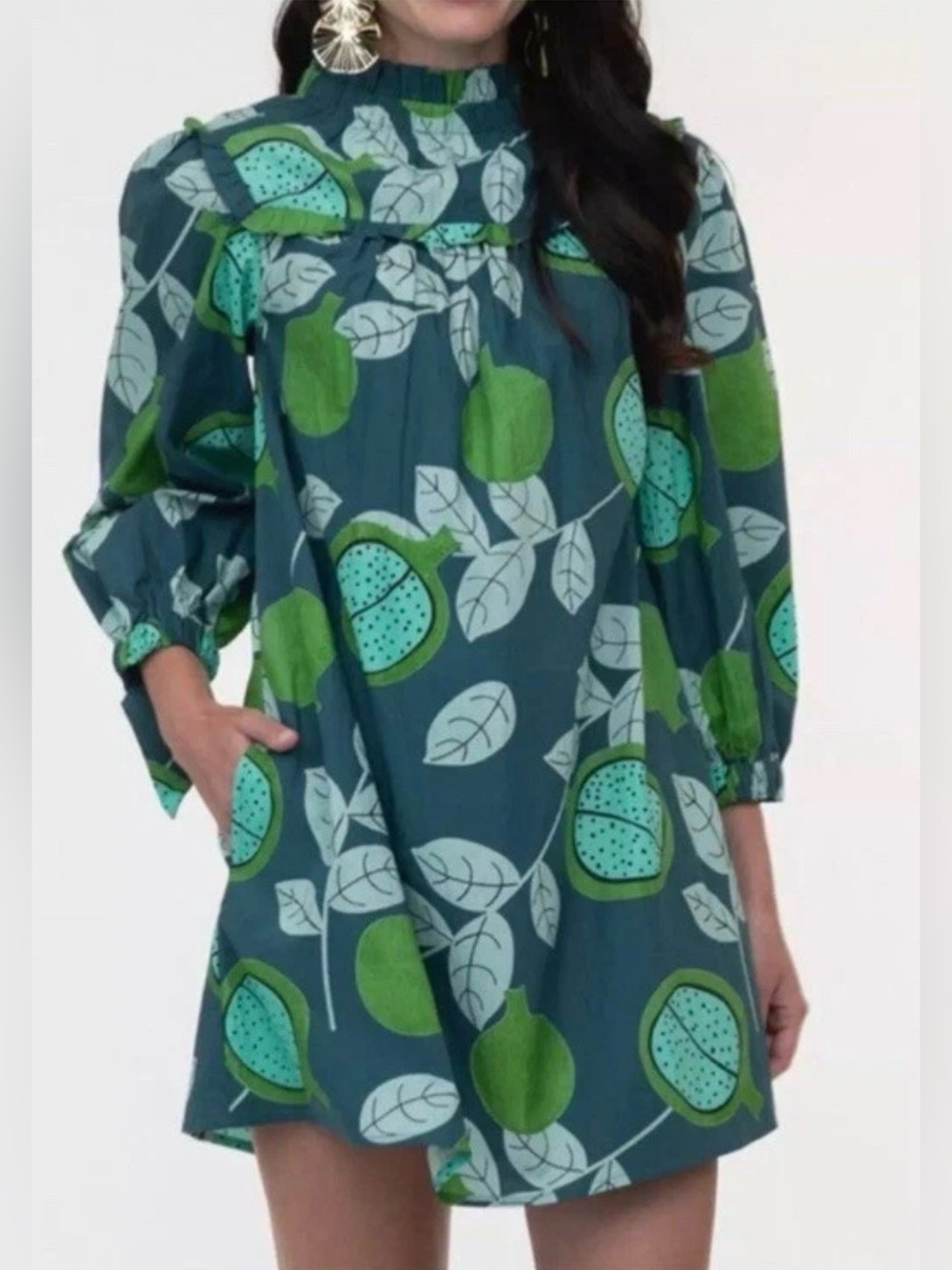 Olivia James the Label Leaf mini dress, Size S